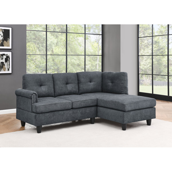 Wade Logan Piece Upholstered Sectional Reviews Wayfair Canada